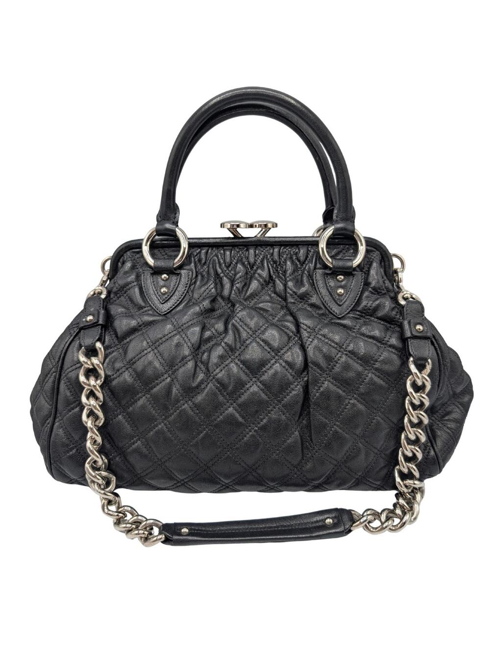Marc Jacobs Stam Black Quilted Leather Chain Bag